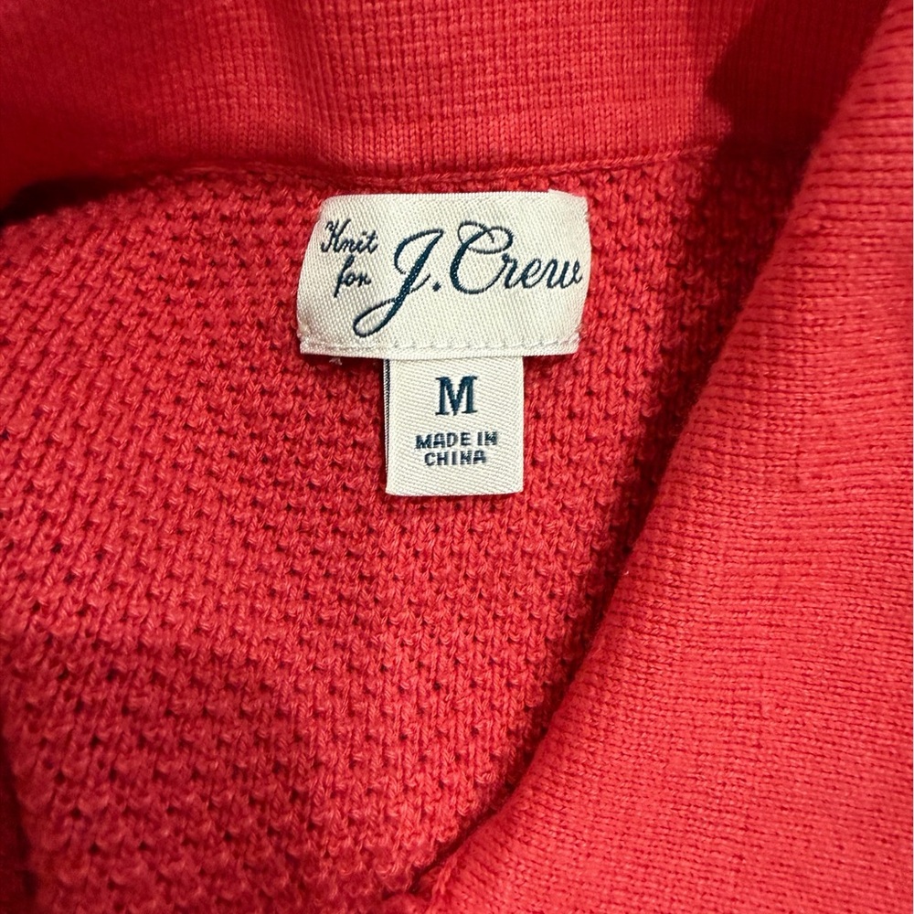 J. Crew Coral Knit Sweater Top. Gently used. - Picture 2 of 4
